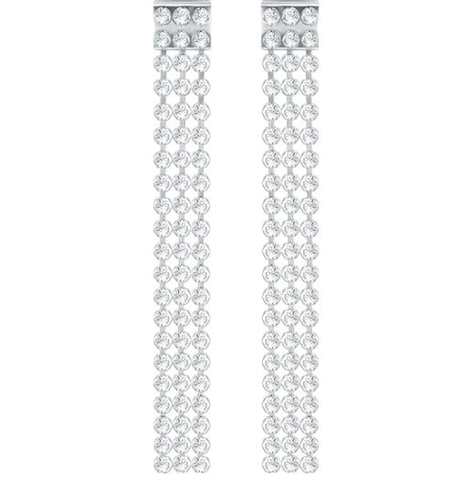 Swarovski pitkät Fit korvakorut, kirkas