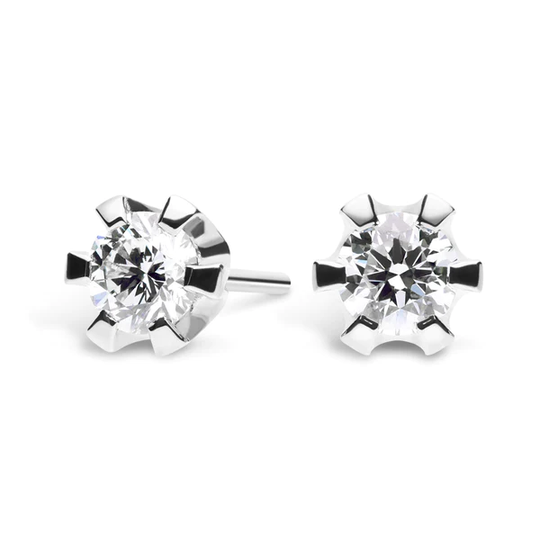 Silván Solitaire timanttikorvakorut 0,50ct, 14K valkokultaa, timanttikorut