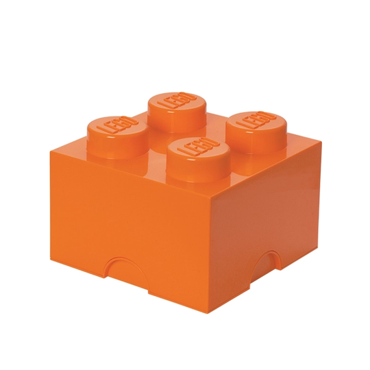 Room Copenhagen Lego Storage Brick 4 säilytyslaatikko, oranssi
