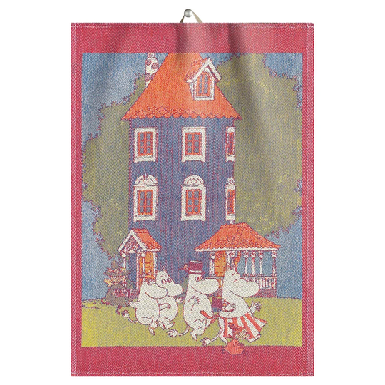 Ekelund Linneväveri Muumi keittiöpyyhe 35x50 cm Moomin house