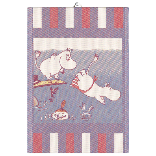 Ekelund Linneväveri Muumi keittiöpyyhe 35x50 cm Dive