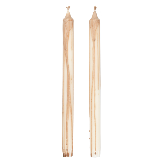 ferm LIVING Dryp kynttilä, 2 kpl, beige