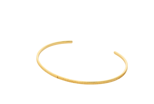 Pernille Corydon Sea Reflection Bangle Kullattu Hopea Rannekoru B-483-GP-60