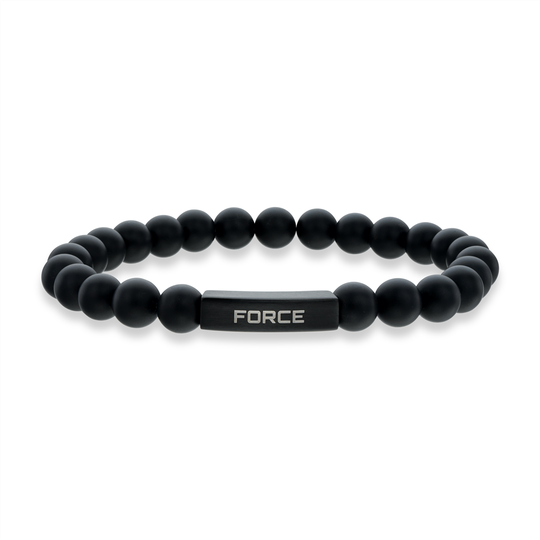 Scrouples Force Mens Ruostumaton Teräs Rannekoru Ja Akaatti 03461A