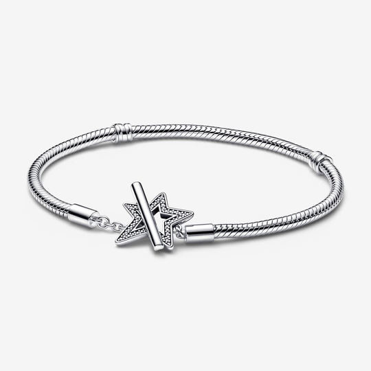 Pandora Moments Asymmetric Star Sterlinghopea Rannekoru Ja Zirkonia 592357C01