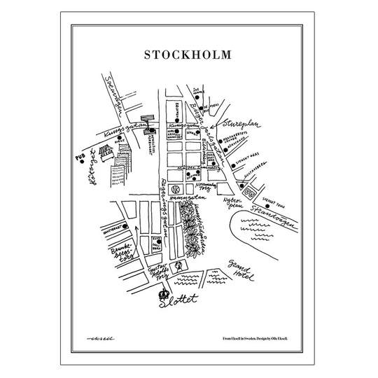 Olle Eksell Stockholm-juliste 50x70 cm