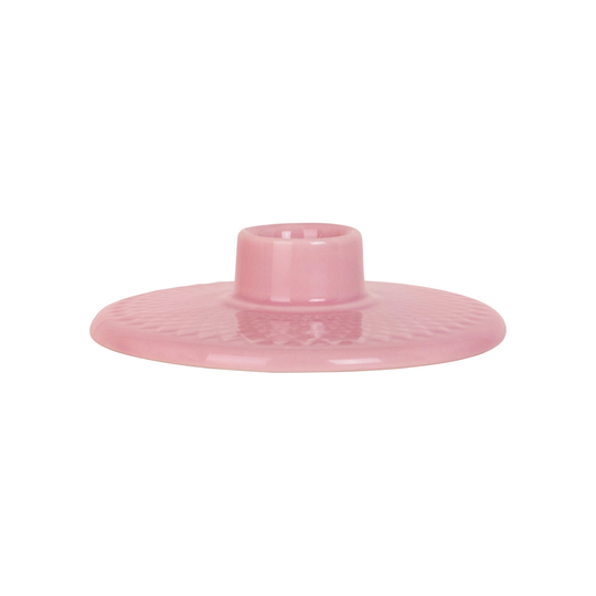 Lyngby Porcelain Rhombe Color kynttilänjalka, roosa
