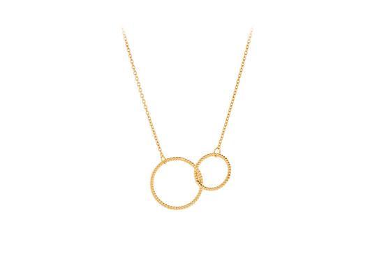 Pernille Corydon Double Twisted Necklace Kullattu Hopea Kaulakoru N-229-GP