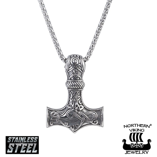 Northern Viking Jewelry Knotwork Thor´s Hammer -kaulakoru (55cm) NVJRS037