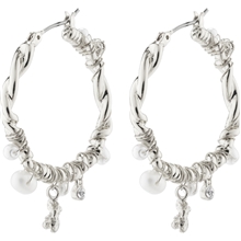 26231-6073 ANA Pearl & Crystal Hoops 1 set