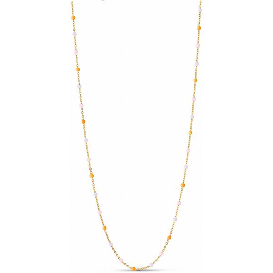 Enamel Long Heavenly Kullattu Hopea Kaulakoru N55G-HEAVENLY