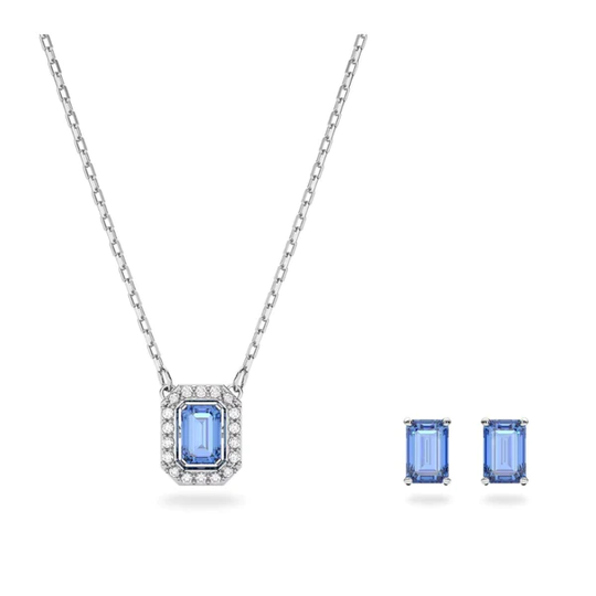 Swarovski Millenia kaulakoru ja korvakorut, sinisillä kristalleilla