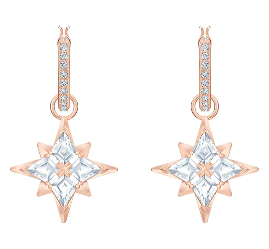 Swarovski Symbolic tähtikorvakorut, rosekullan värinen