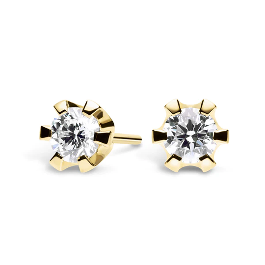 Silván Solitaire timanttikorvakorut 0,30ct, 14K keltakultaa, timanttikorut