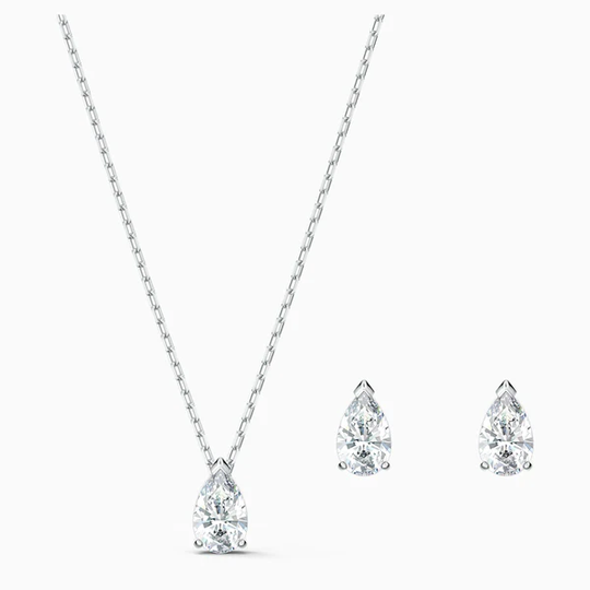 Swarovski Attract Pear riipus- ja korvakorusetti, kirkas