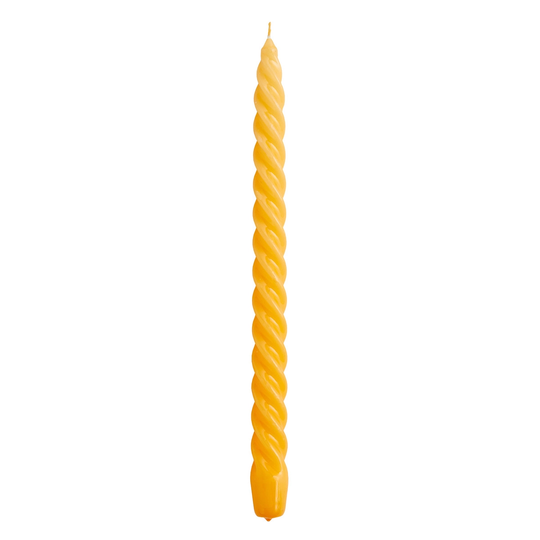 HAY Long Twist kynttilä, lämmin keltainen