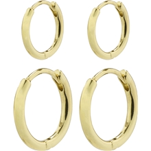 61221-2003 ARIELLA Huggie Hoop Earrings 2 In 1 Set 1 set