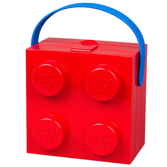 Room Copenhagen Lego Box eväsrasia kahvalla, punainen
