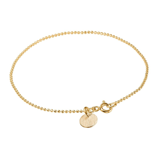 Enamel Ball Chain Kullattu Hopea Rannekoru B16G-39