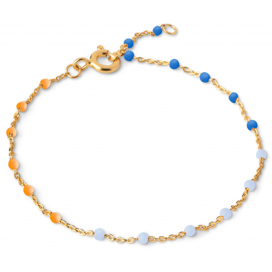 Enamel Breezy Kullattu Hopea Rannekoru B66G-BREEZY