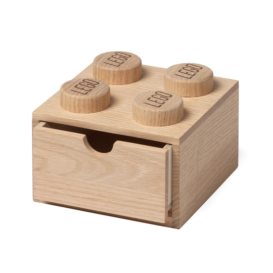 Room Copenhagen Lego Wooden Desk Drawer 4 säilytyslaatikko, saippuoitu tammi