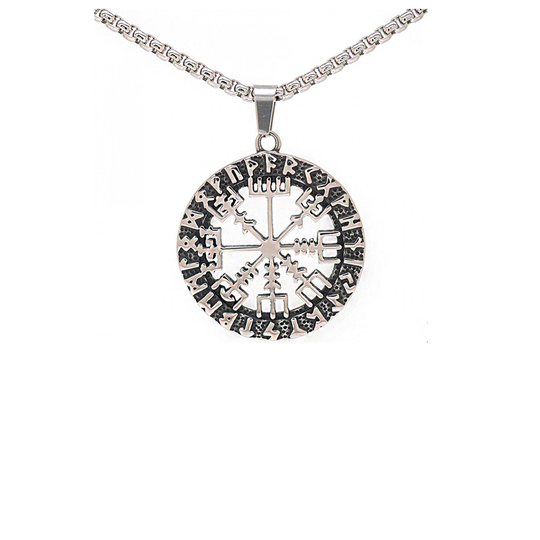 Northern Viking Jewelry Riimu Viikinkikompassi -kaulakoru 70cm NVJRS086