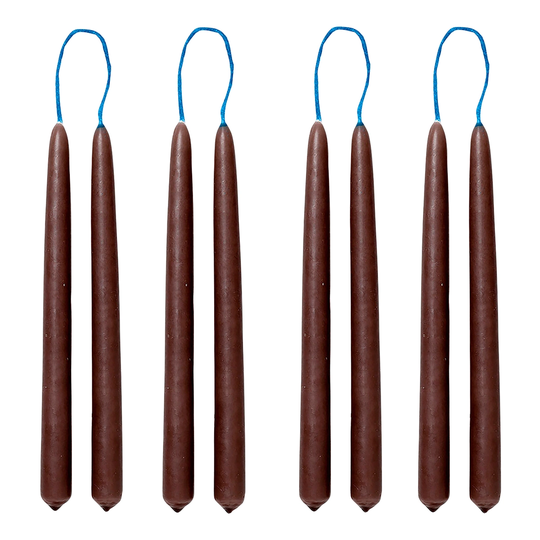 ferm LIVING Dipped kynttilä, 8 kpl, 1,2 cm, ruskea