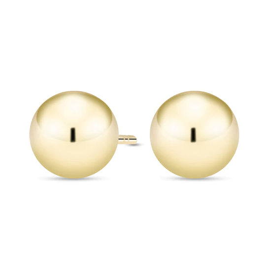 Kultaiset pallokorvakorut, 7mm pallo, 14K keltakulta