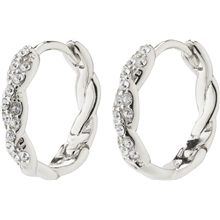 67231-6073 EZO Twirled Crystal Hoops 1 set