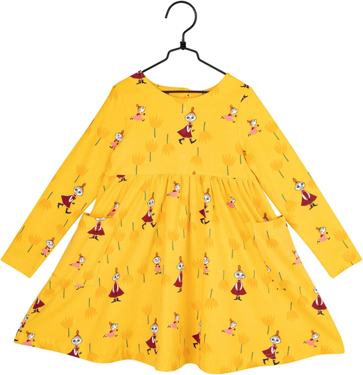Muumi Tulips Mekko, Yellow, Koko 110
