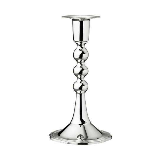 Chippendale kynttilänjalka 157 mm, hopeaa