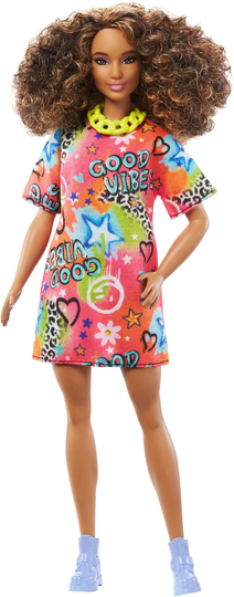 Barbie Fashionista Nukke Good Vibes T-paitamekko