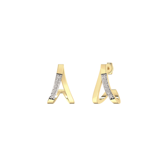 Støvring Design 14 Karaatin Kulta Korvakorut Ja Timantteja 0,06 Carat W/si 70257014