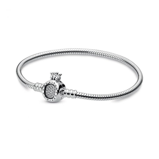 Pandora Moments Silver Crown O (19cm) -rannekoru 598286CZ