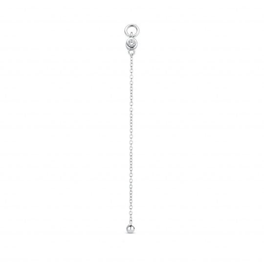 Spirit Icons Alexa Drop 14 Karaatin Valkokulta Riipus Korvakoruun Ja Timantti 0,03 Carat W/vs S64027
