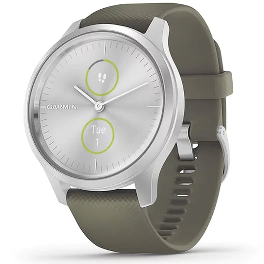 Garmin Vivomove Style hopea ja sammalenvihreä 42 mm, älykello 010-02240-01