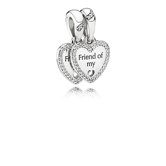 Pandora Friend Of My Heart Sterlinghopea Riipus Ja Zirkonia 792147CZ
