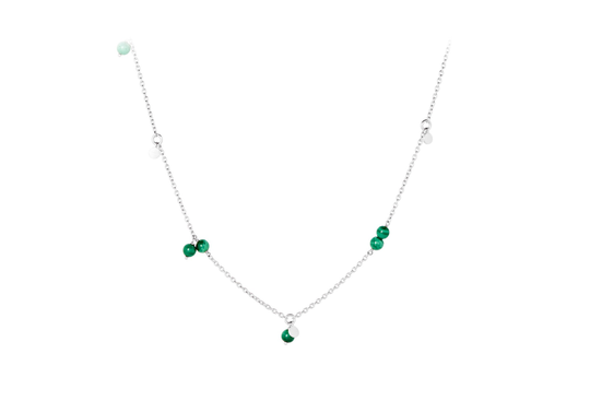 Pernille Corydon Forest Necklace Sterlinghopea Kaulakoru Ja Malakiitti N-441-S