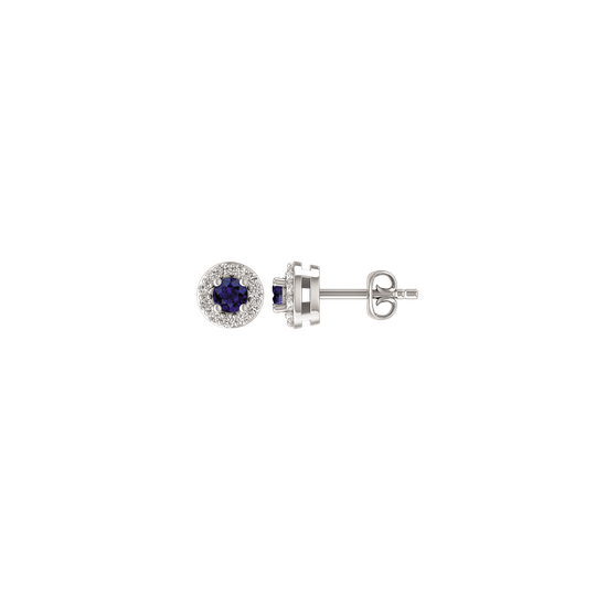 Støvring Design Circle 14 Karaatin Valkokulta Korvakorut Ja Timantteja 0,11 Carat W/si Safiiri 80257011