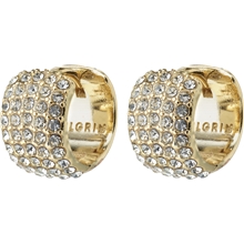 10231-2003 BE Crystal Huggie Hoop Earrings 1 set