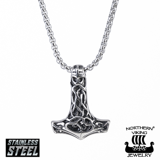 Northern Viking Jewelry Celtic Knot Thorin vasara kaulakoru 50 cm NVJRS013