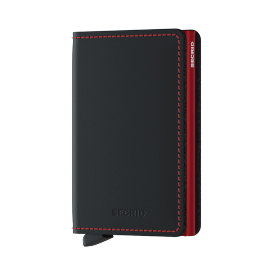 Secrid Slimwallet Matte Black-Red SM-BLACK-RED