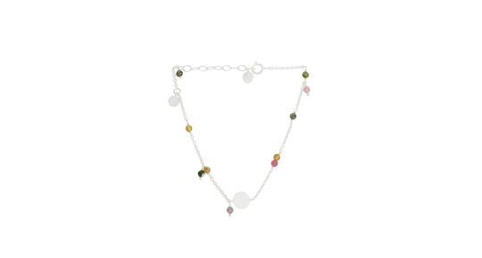 Pernille Corydon Afterglow Pastel Sterlinghopea Rannekoru Ja Turmaliini B-261-S