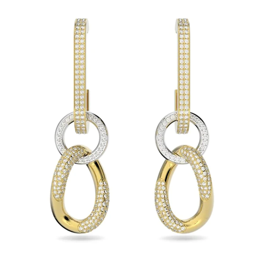 Swarovski Dextera korvakorut, vaalean ja keltakullan värinen