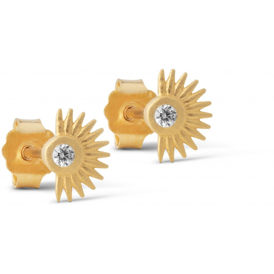 Enamel Petite Soleil Kullattu Hopea Korvakorut Ja Zirkonia E134GM