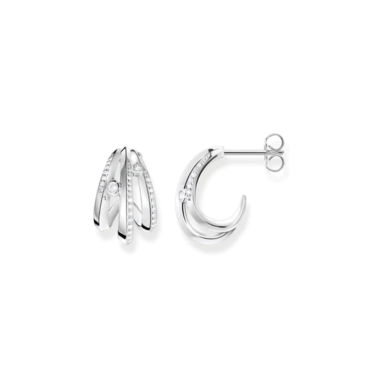 Thomas Sabo Wave rengaskorvakorut, hopeaa, H2231-051-14