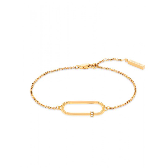 Calvin Klein Elongated Oval Bracelet Ruostumaton Teräs Rannekoru Ja Zirkonia 35000184