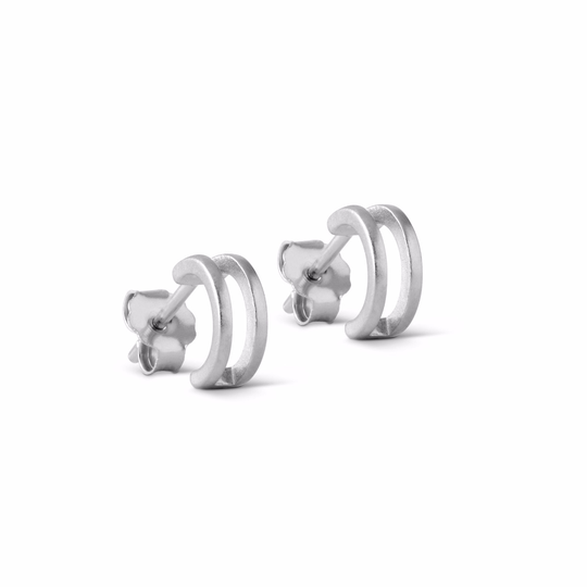 Enamel Double Loop Sterlinghopea Korvakorut E39SM