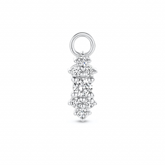 Spirit Icons Vida Drop 14 Karaatin Valkokulta Riipus Korvakoruun Ja Timantteja 0,11 Carat W/vs S64067