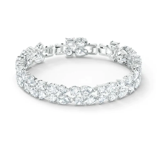 Swarovski Tennis Deluxe kristallirannekoru, vaalea